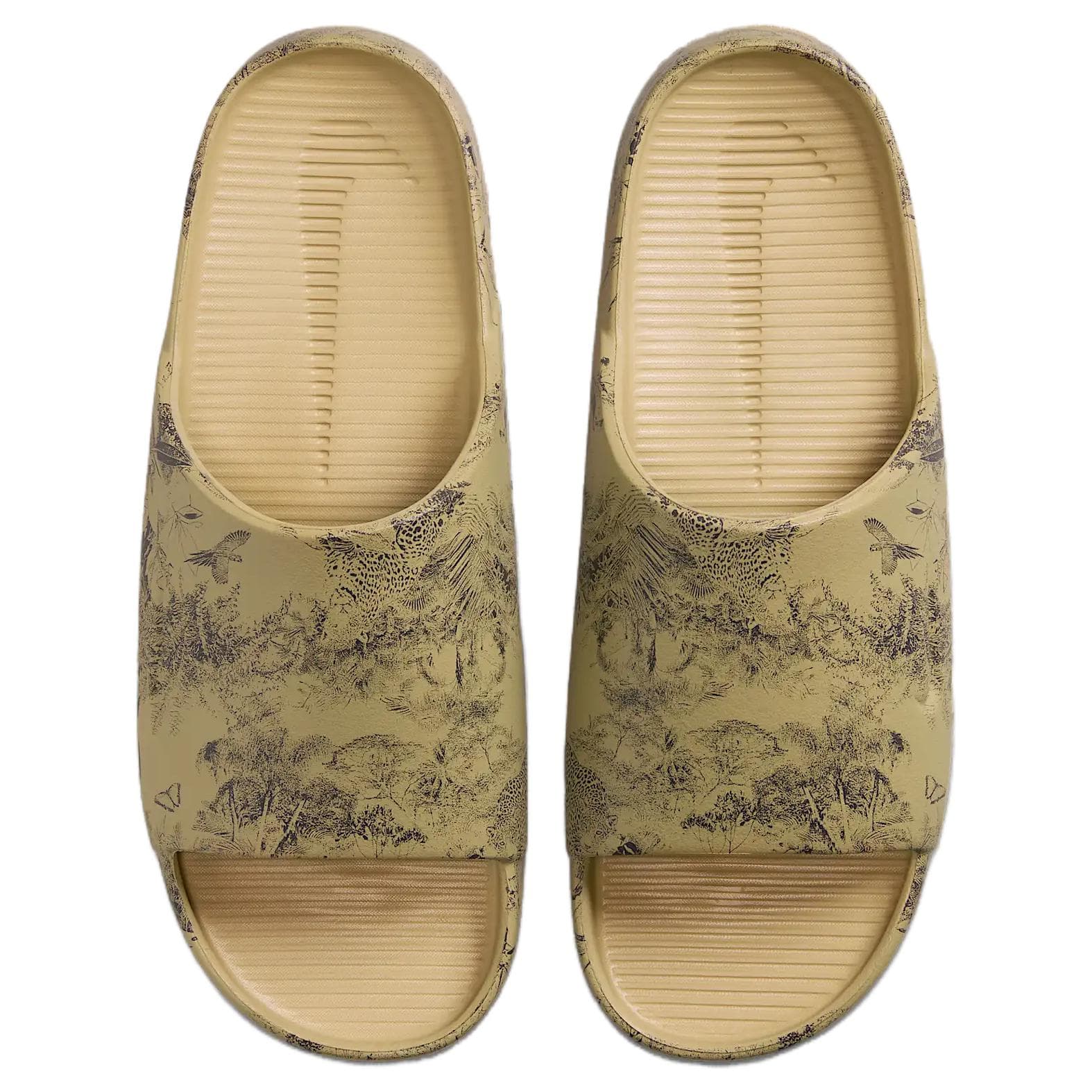 Сандалии NIKE Calm Slide Тапочки Мужской Бежево-серый - изображение 3