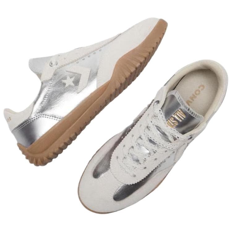 Кроссовки Converse Run Star Trainer серебристая комета винтаж удобные универсальные лоу-топы повседневная обувь унисекс серебристо-белый - изображение 5