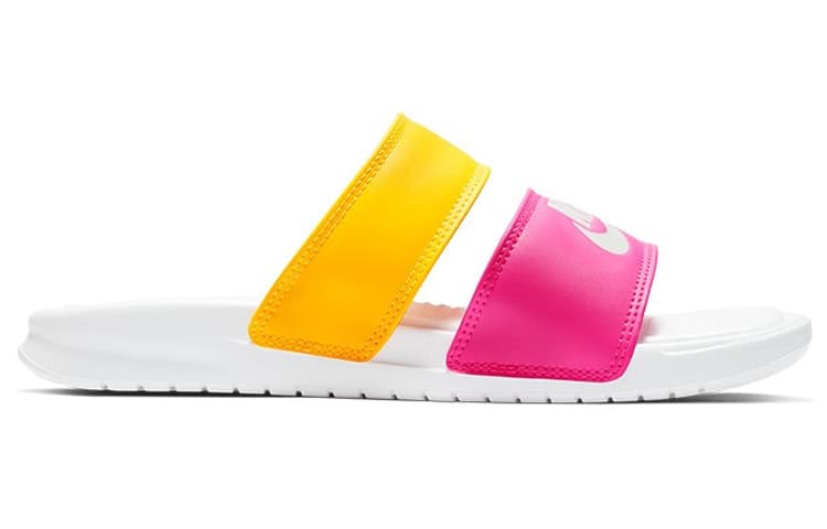 Сандалии Nike Benassi Duo Ultra Slide White Yellow Pink - изображение 2