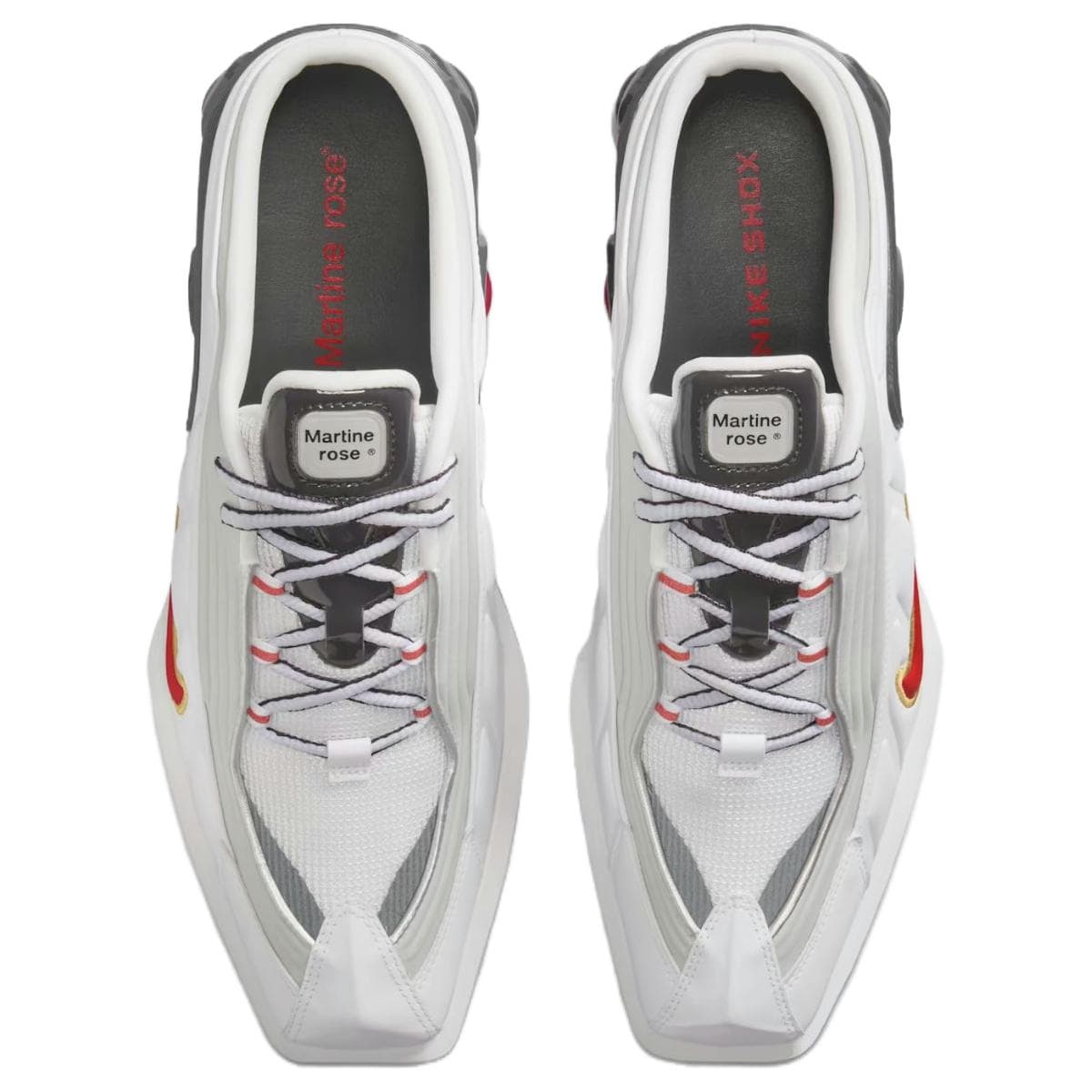 Кроссовки Martine Rose X Nike Shox MR4 Low Топ Повседневная обувь Женская Серебряная - изображение 4