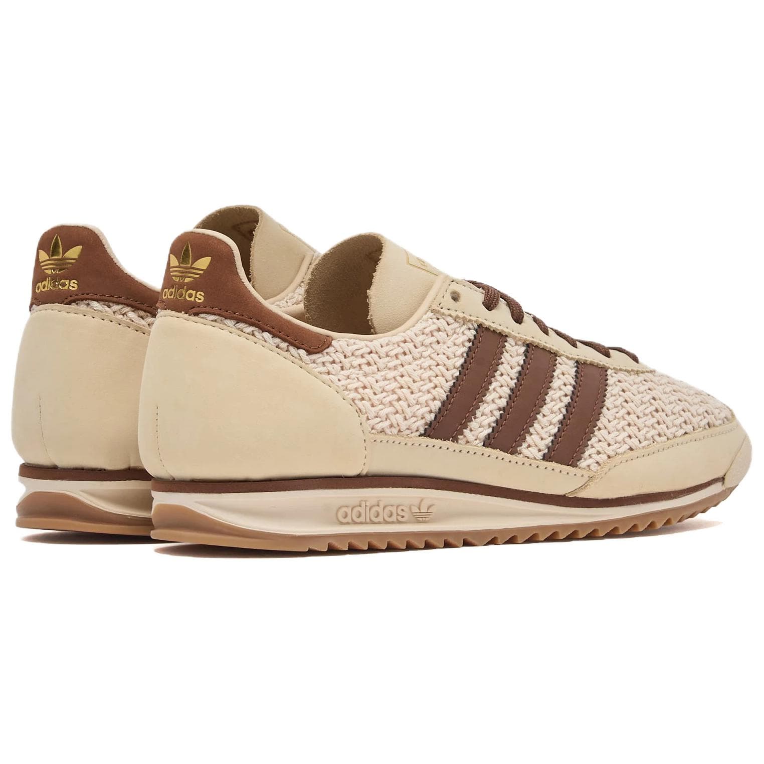 Кроссовки Adidas Originals SL 72 OG Устойчивая к истиранию Низкая Повседневная Обувь Женская Бежевая - изображение 4