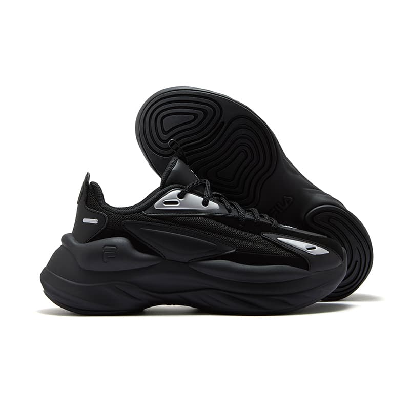 Кроссовки FILA FUSION BUZZARD Meteorite Shoes Текстиль Синтетическая кожа Увеличение высоты Повседневная обувь Женская Черный - изображение 8