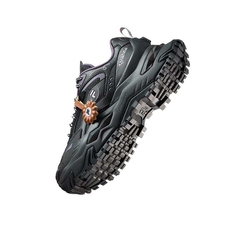 Кроссовки FILA FUSION BIANCO DX Бьянко Обувь Синтетическая кожа Повседневная обувь Женская Черный Виноград Желе Бобовый Фиолетовый - изображение 6