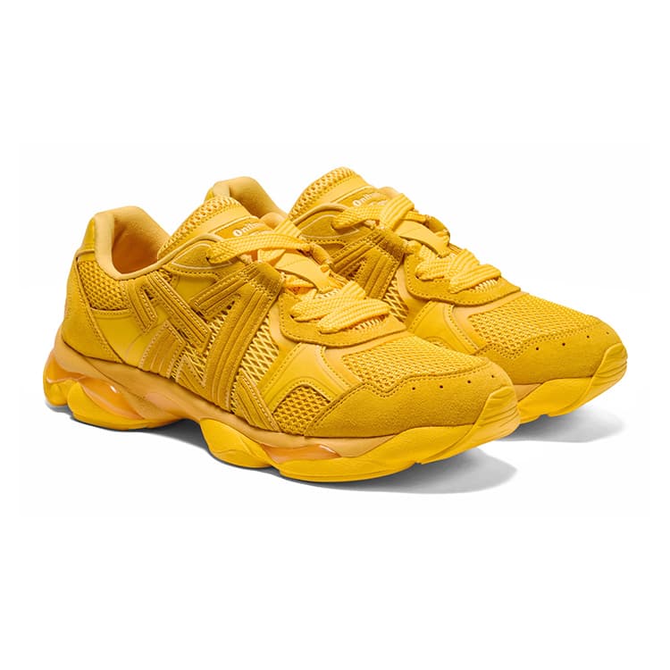 Кроссовки Onitsuka Tiger Устойчивая к истиранию Низкая Повседневная Обувь Унисекс Желтая - изображение 3