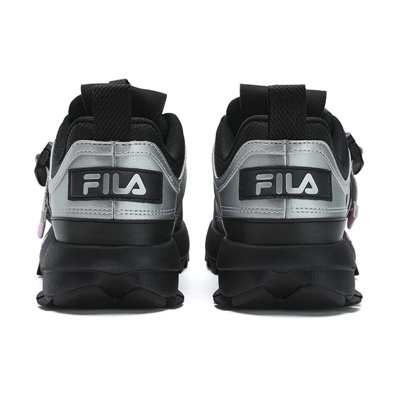 Кроссовки FILA Disruptor 2 Low Топ Повседневная обувь Женская Серебряный Черный - изображение 4