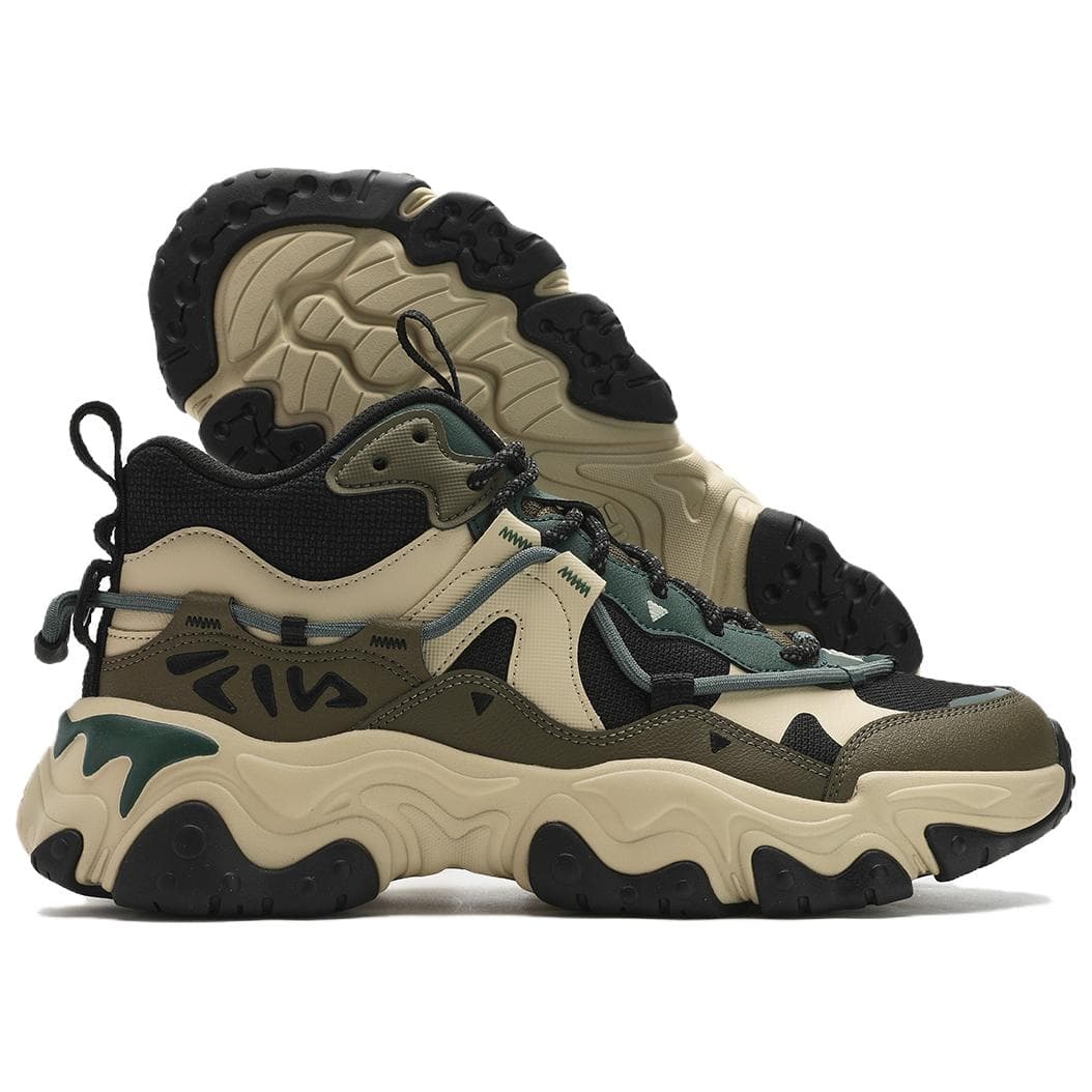 Кроссовки FILA MID Топ Повседневная обувь Мужская Черная Зеленая - изображение 4