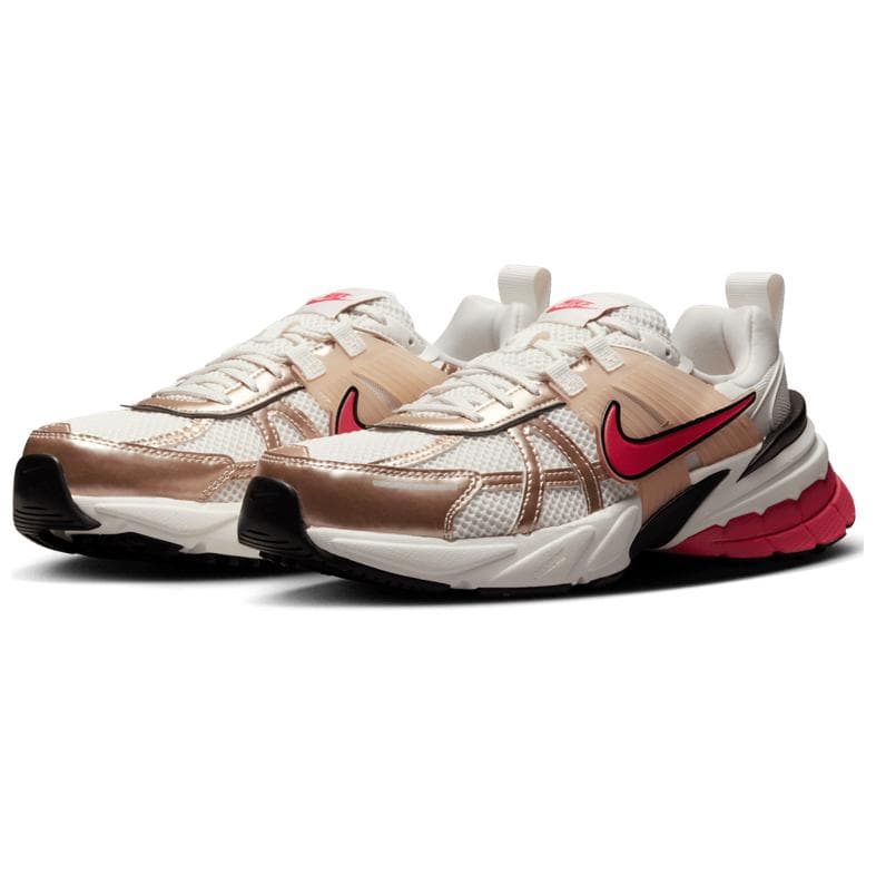 Кроссовки Nike V2K Run противоскользящая устойчивая к истиранию низкий верх повседневная обувь для женщин белый розовый желтый - изображение 2