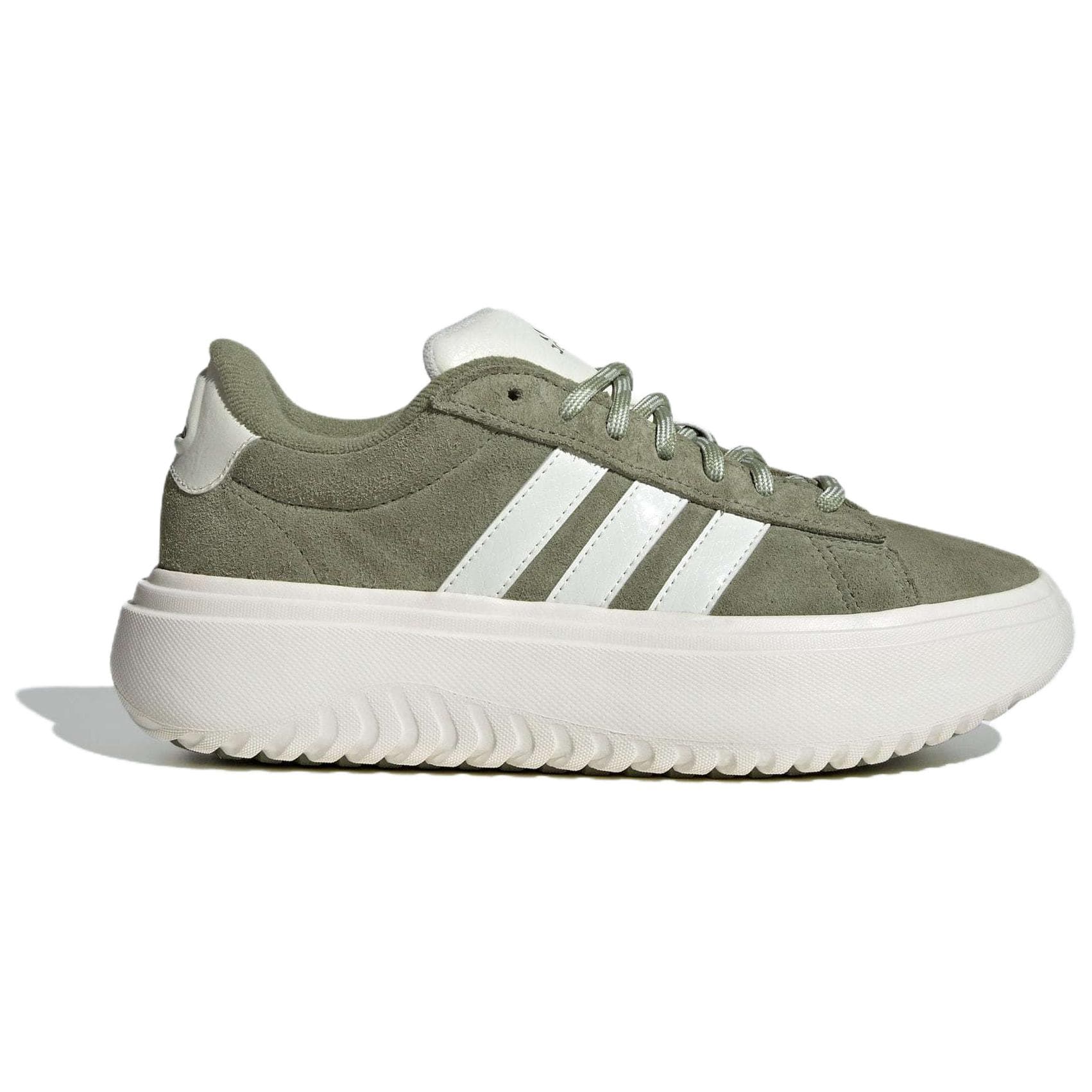 Кроссовки Adidas GRAND COURT PLATFORM Low Топ Повседневная обувь Женские Зеленый белый - изображение 2