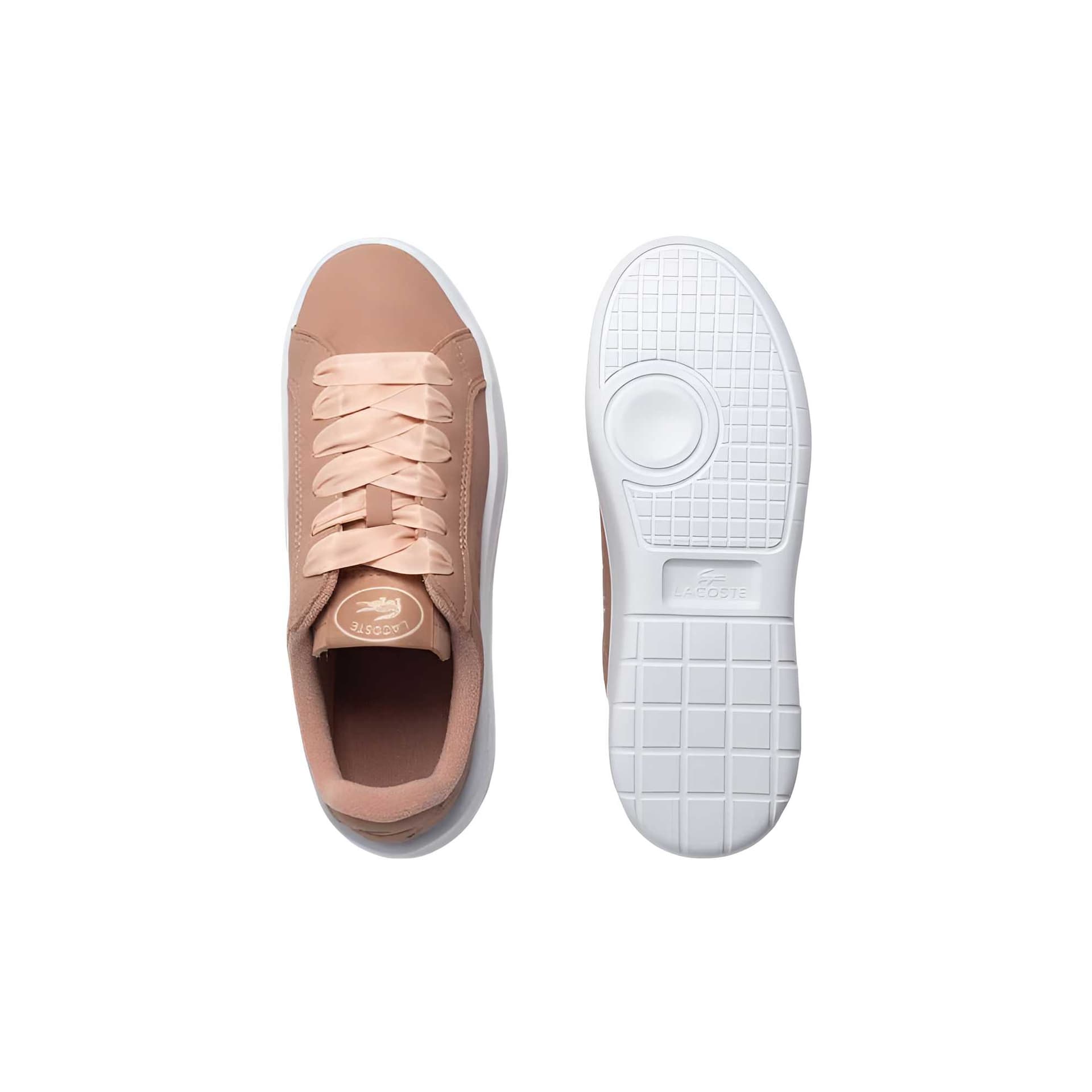 Кроссовки LACOSTE Carnaby Коровья кожа Низкий топ Повседневная обувь Женская Розовая - изображение 5