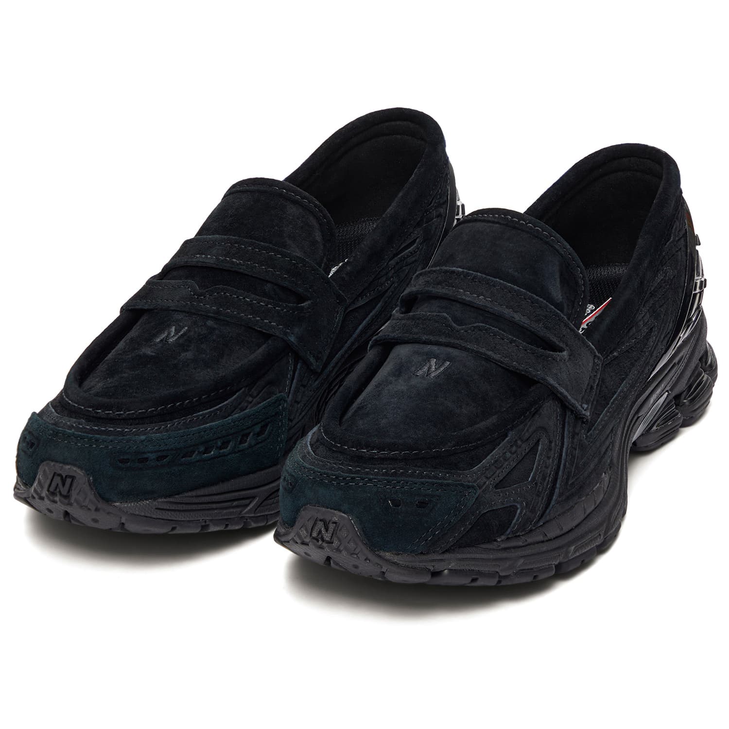Кроссовки new balance 1906L Slip On Свинная кожа Лоферы Low Топ Повседневная обувь Унисекс Черный - изображение 3