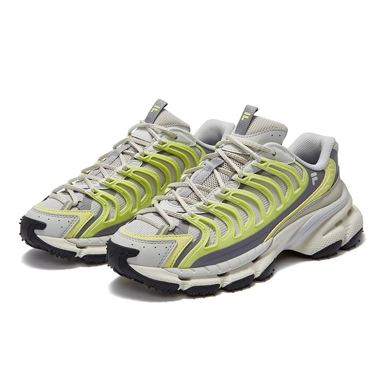 Кроссовки FILA FUSION BRACKET Starship Shoes Синтетическая кожа текстиль Низкий верх Повседневная обувь Женская Серый Зеленый - изображение 3