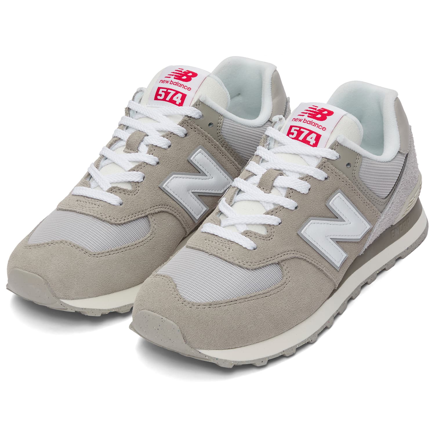 Кроссовки New Balance NB 574 Текстиль Спилок коровьей кожи Низкие кроссовки для бега Унисекс Серый - изображение 3