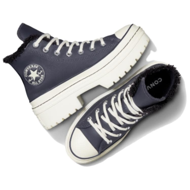 Кроссовки Converse Chuck TAYLOR All Star Износостойкие Высокие Повседневные Кроссовки Женские Темно-синие - изображение 4