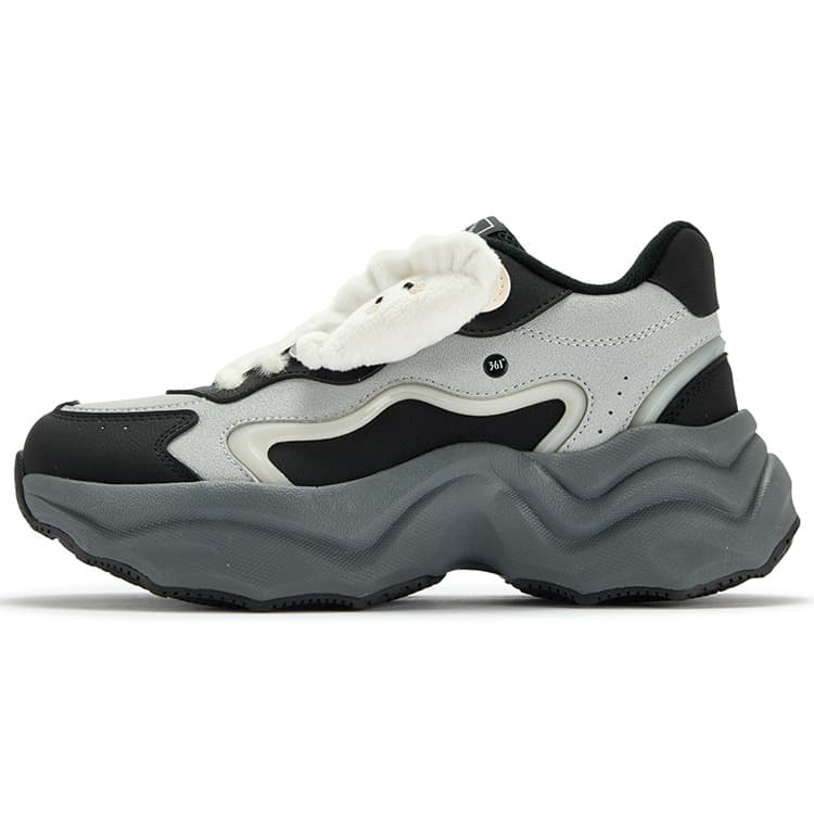 Кроссовки 361° Dumpling Shoes Износостойкие Термические Низкие Повседневные Женские Переработанные Серые - изображение 1