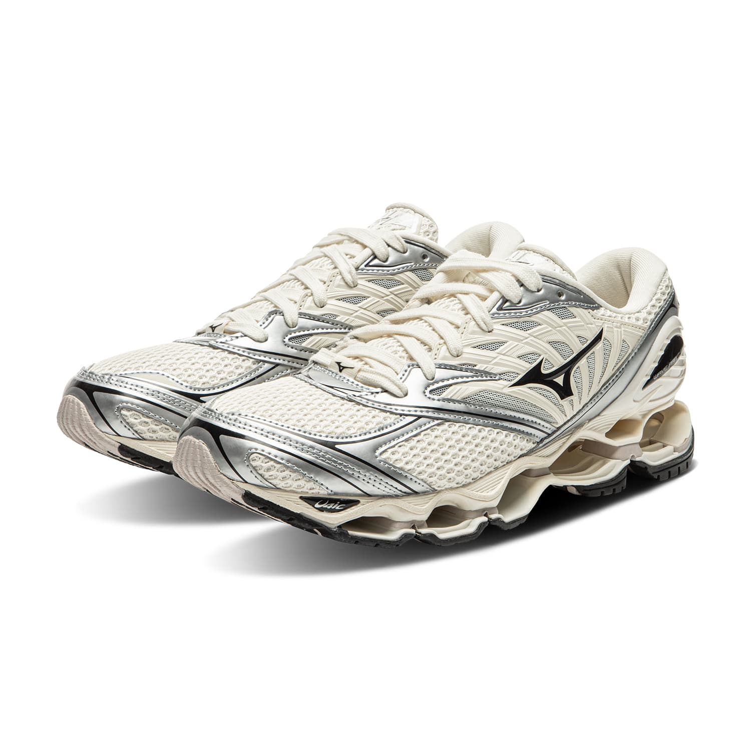 Кроссовки Mizuno Wave Prophecy LS Текстиль Синтетическая кожа Дышащий Низкий верх Повседневная обувь Унисекс Экрю - изображение 3