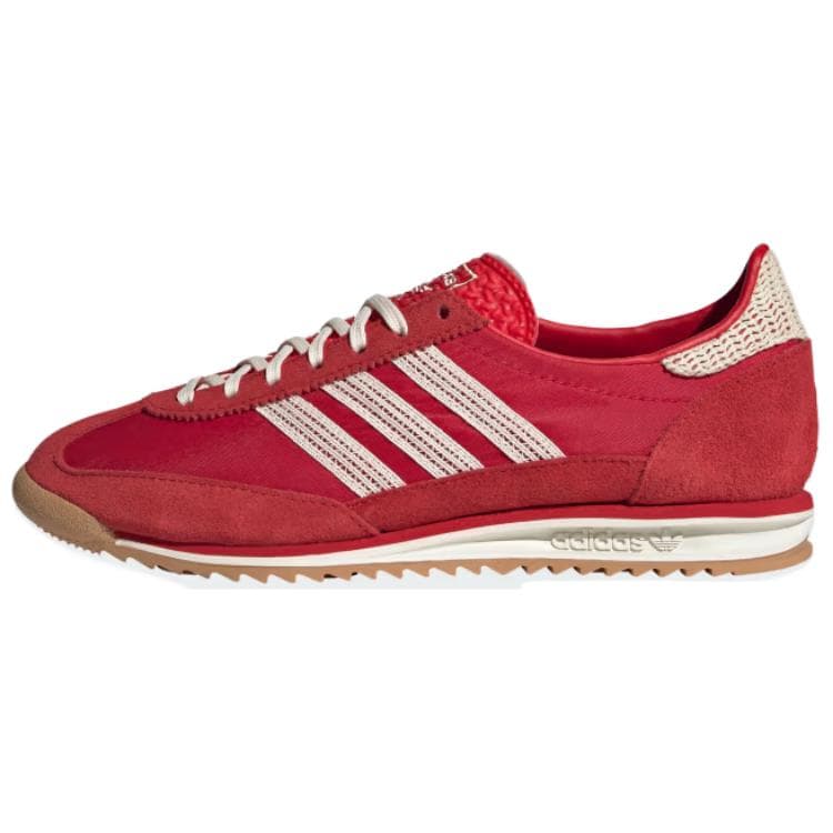 Кроссовки Adidas Originals SL 72 Текстиль Кожа Низкий Верх Повседневная Обувь Женская Красная - изображение 1