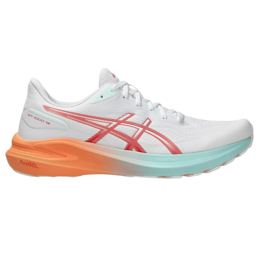 Кроссовки Asics GT 1000 13 Сетчатая ткань Удобная Амортизация Износостойкая Низкий Топ Повседневная обувь Мужская Белая - изображение 2