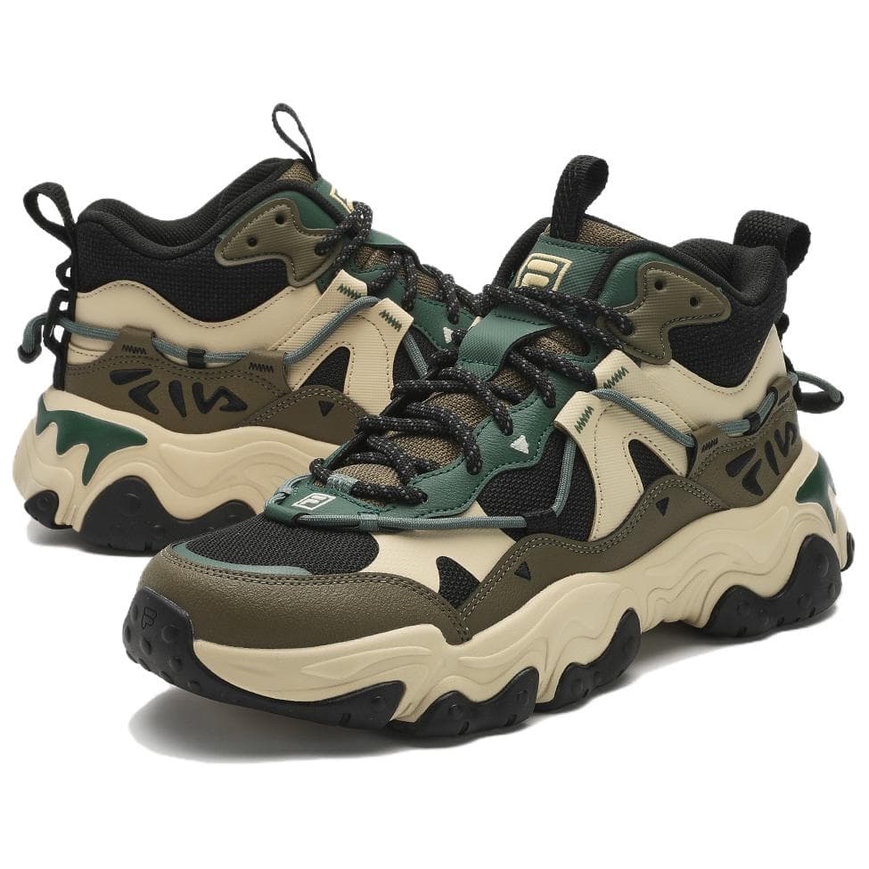 Кроссовки FILA MID Топ Повседневная обувь Мужская Черная Зеленая - изображение 3