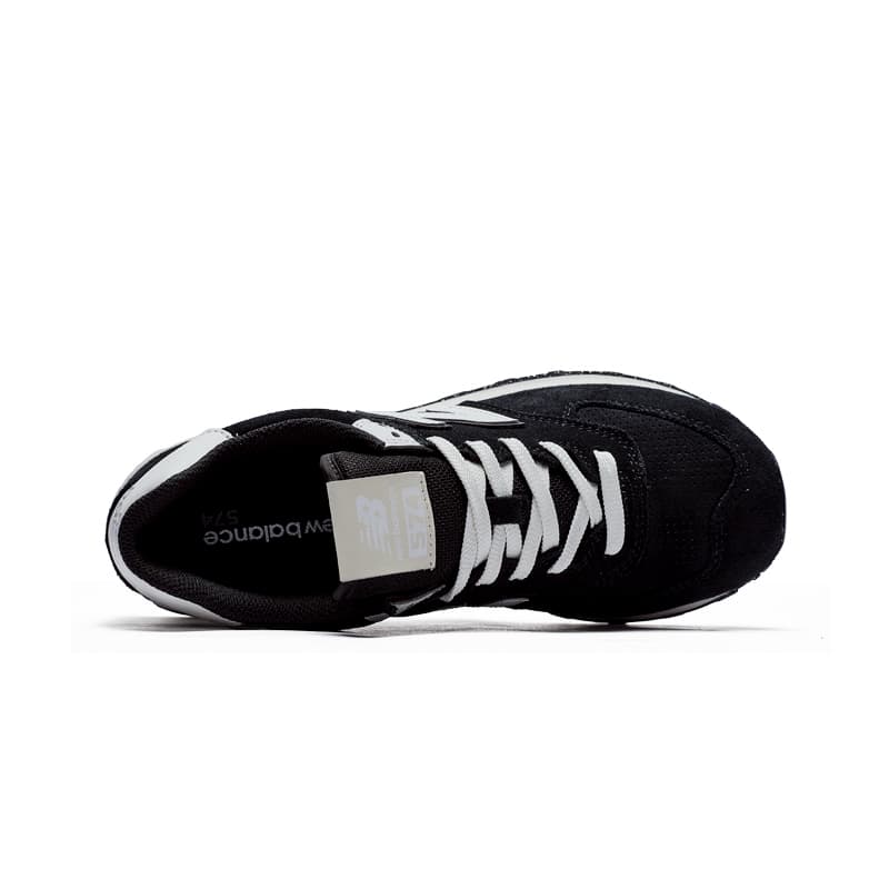 Кроссовки New Balance NB 574 Текстиль Спилок коровьей кожи Искусственная кожа Низкий верх Повседневная обувь Унисекс Черный - изображение 4