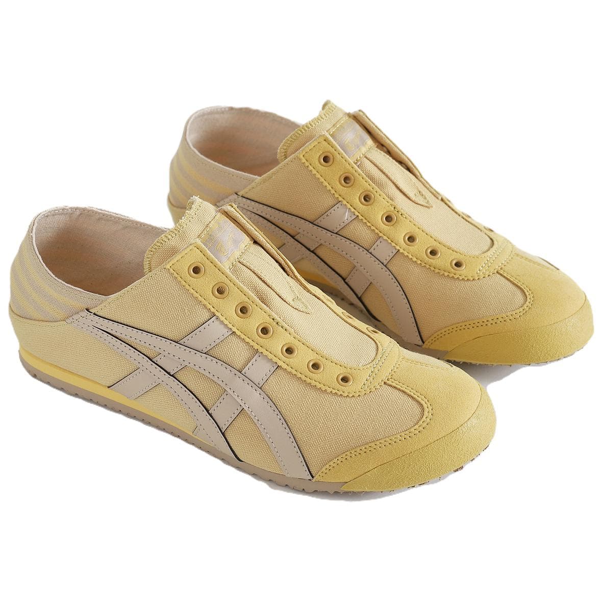 Кроссовки Onitsuka Tiger MEXICO 66 Противоскользящее покрытие Легкий Низкий верх Повседневная обувь Унисекс Желтый - изображение 3