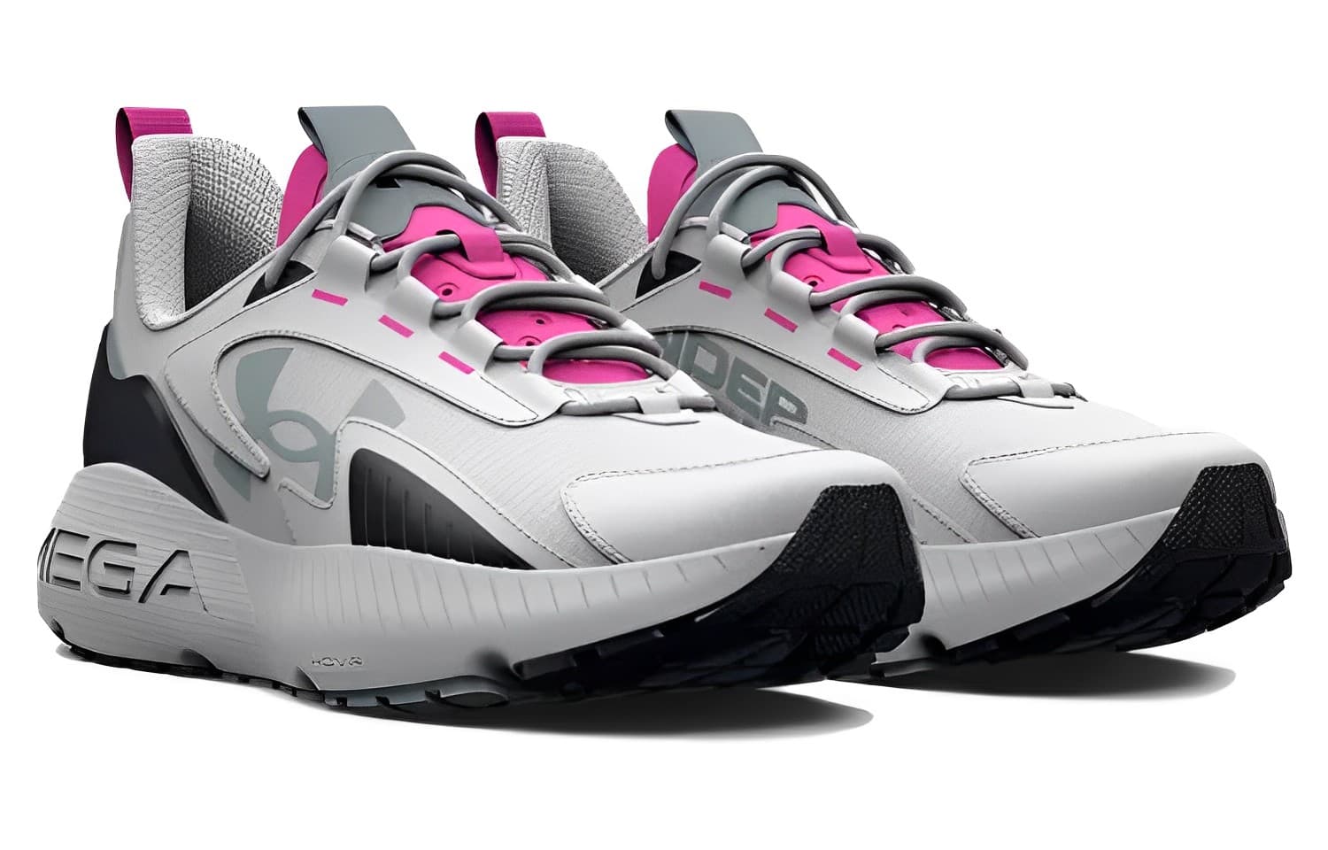 Кроссовки Under Armour HOVR Mega 2 Синтетическая кожа Амортизация Низкий топ Повседневная обувь Унисекс Белый - изображение 2
