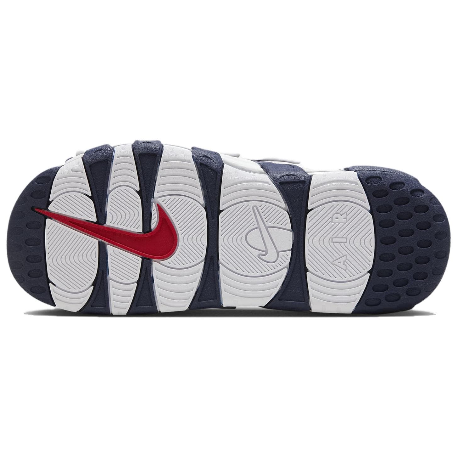 Сандалии Nike Air More Uptempo Шлепанцы Мужские Синие Белые Азиатская Версия - изображение 4