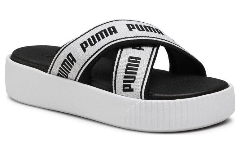 Сандалии PUMA Platform Slides Black White - изображение 2