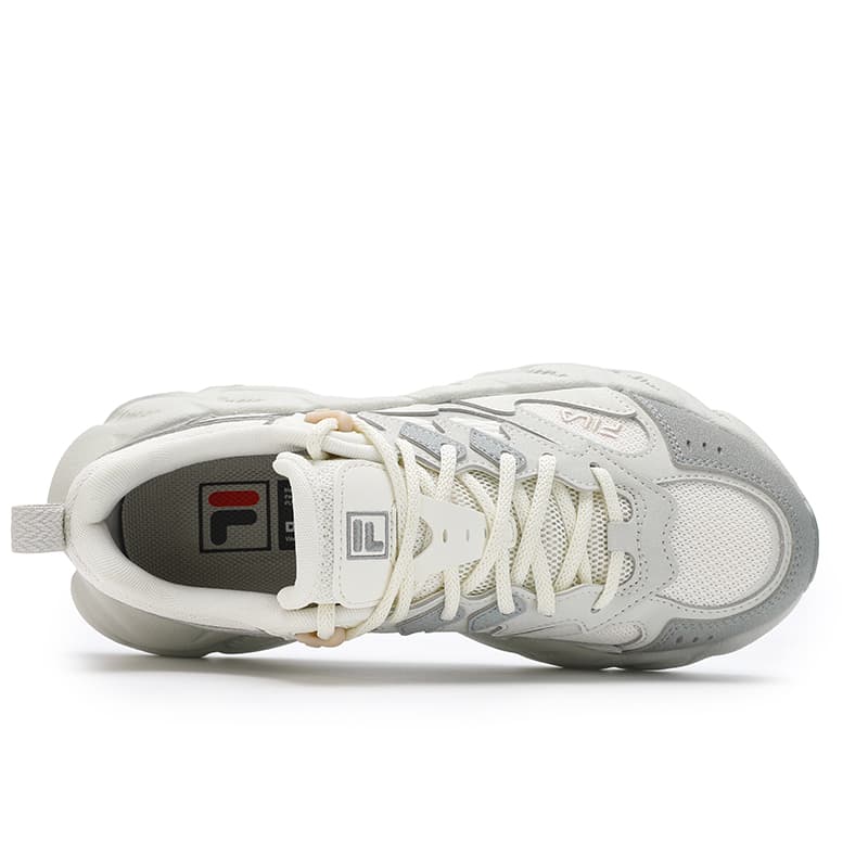 Кроссовки FILA Fern2 Покрытие Устойчивое к истиранию Дышащий Низкий Верх Повседневная Обувь Женская Белый Серый - изображение 3