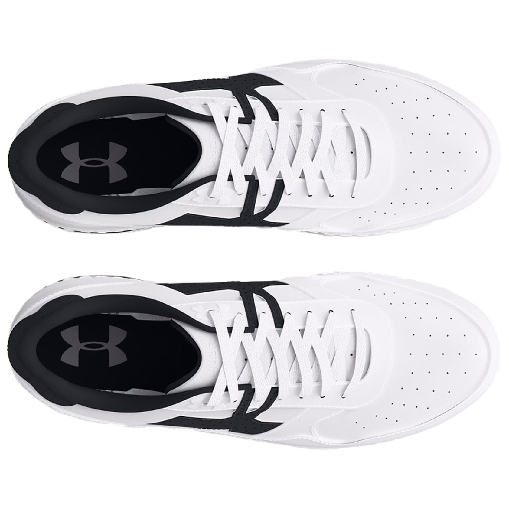 Кроссовки Under Armour UA Court 96 Устойчивый к истиранию Низкий топ Повседневная обувь Мужская Белая - изображение 4
