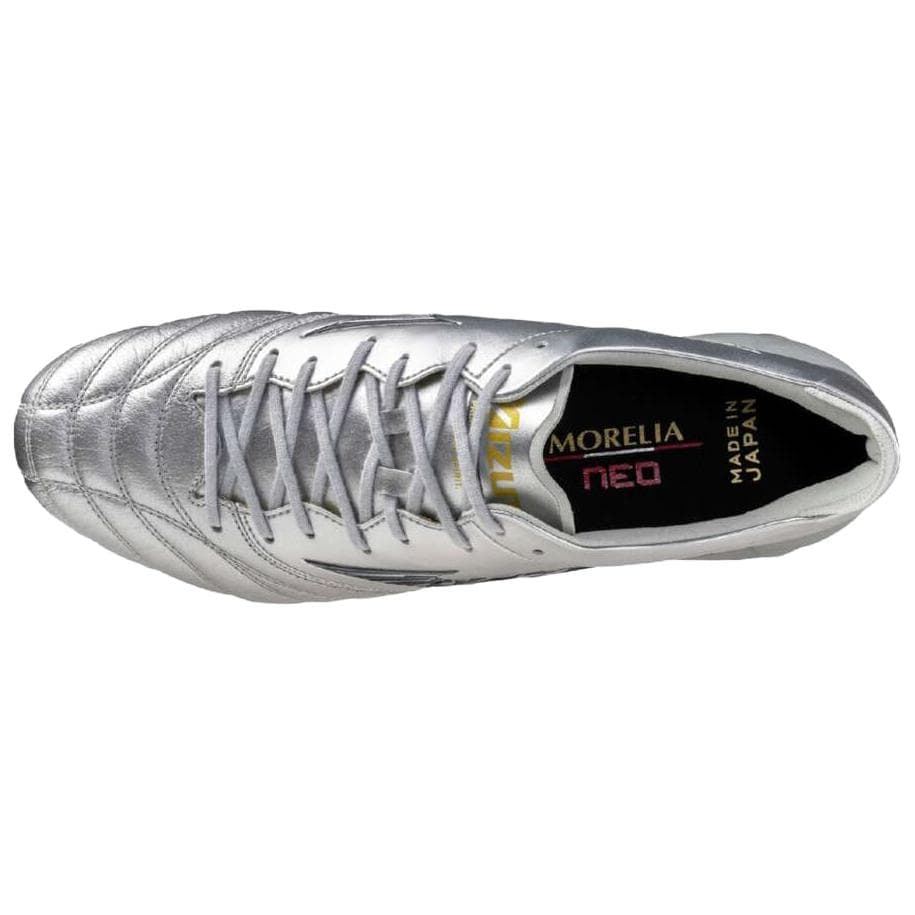 Кроссовки для футбола Mizuno Morelia Neo 4 Мягкий и Комфортный Противоскользящий Устойчивый к Износу Футбольные Бутсы Унисекс Серебряный - изображение 3