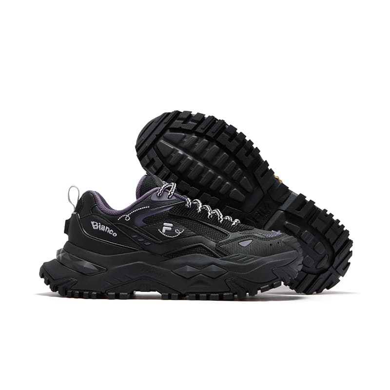 Кроссовки FILA FUSION BIANCO DX Бьянко Обувь Синтетическая кожа Повседневная обувь Женская Черный Виноград Желе Бобовый Фиолетовый - изображение 7