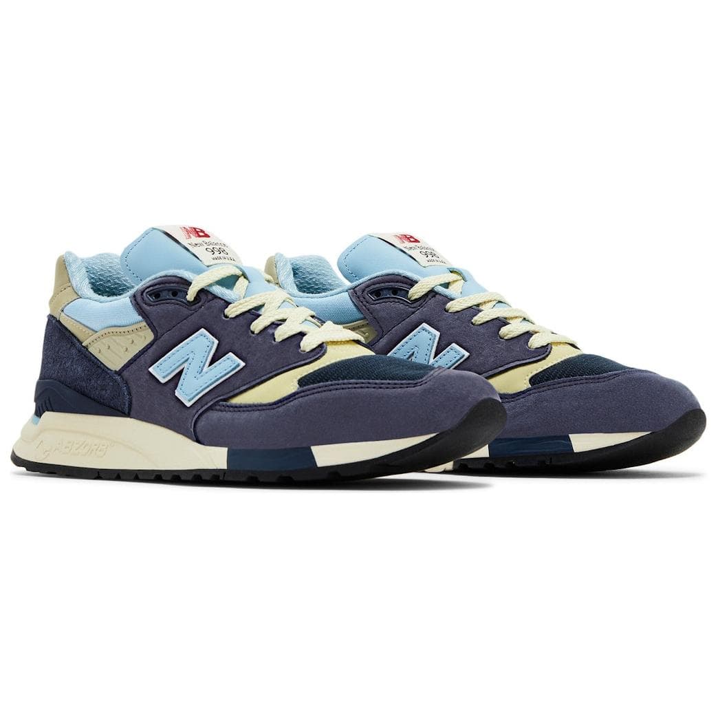 Кроссовки New Balance NB 998 Устойчивая к истиранию Низкая Повседневная Обувь Унисекс Морской Синий - изображение 3