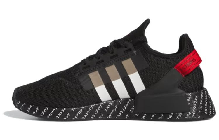 Кроссовки Adidas Originals NMD_R1 V2 Ткань Устойчивая к истиранию Низкий верх Повседневная обувь Мужская Основной черный - изображение 1