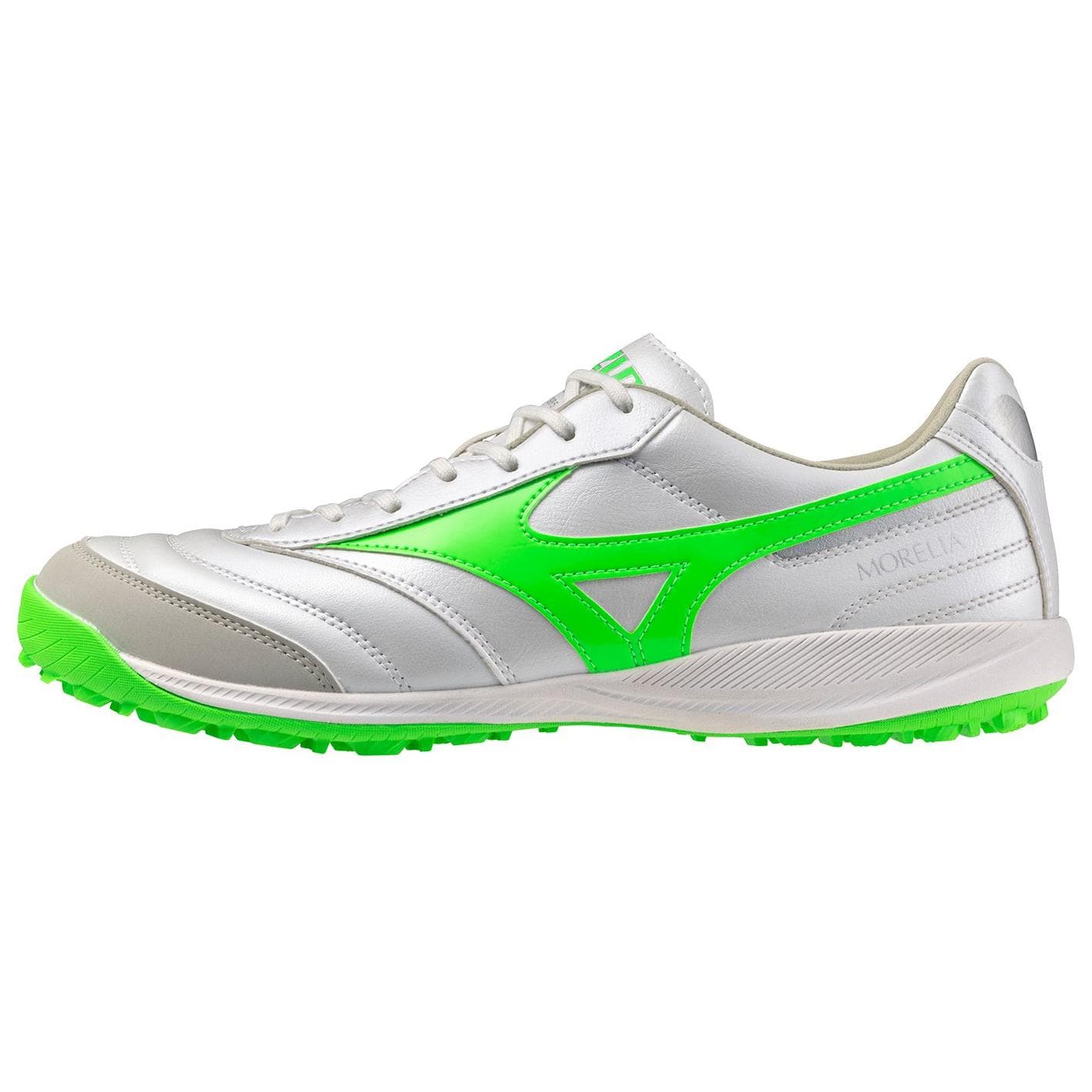 Кроссовки для футбола Mizuno tf Шипы ПУ (полиуретан) Синтетическая кожа Футбольные бутсы Унисекс Серебристо-зеленый - изображение 1