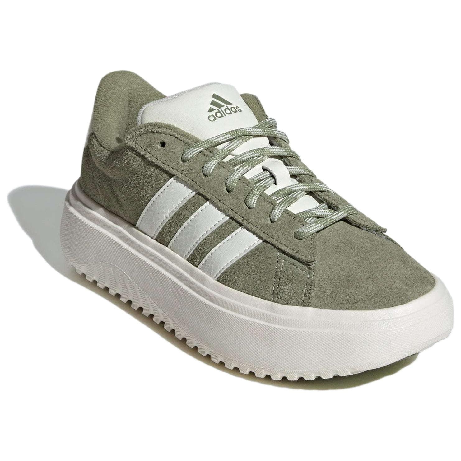 Кроссовки Adidas GRAND COURT PLATFORM Low Топ Повседневная обувь Женские Зеленый белый - изображение 3