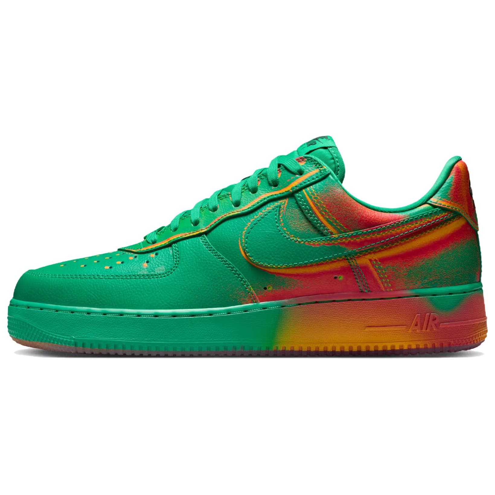 Кроссовки Nike Air Force 1 Дышащая Скейтборд Обувь Мужская Зеленая Оранжевая - изображение 1