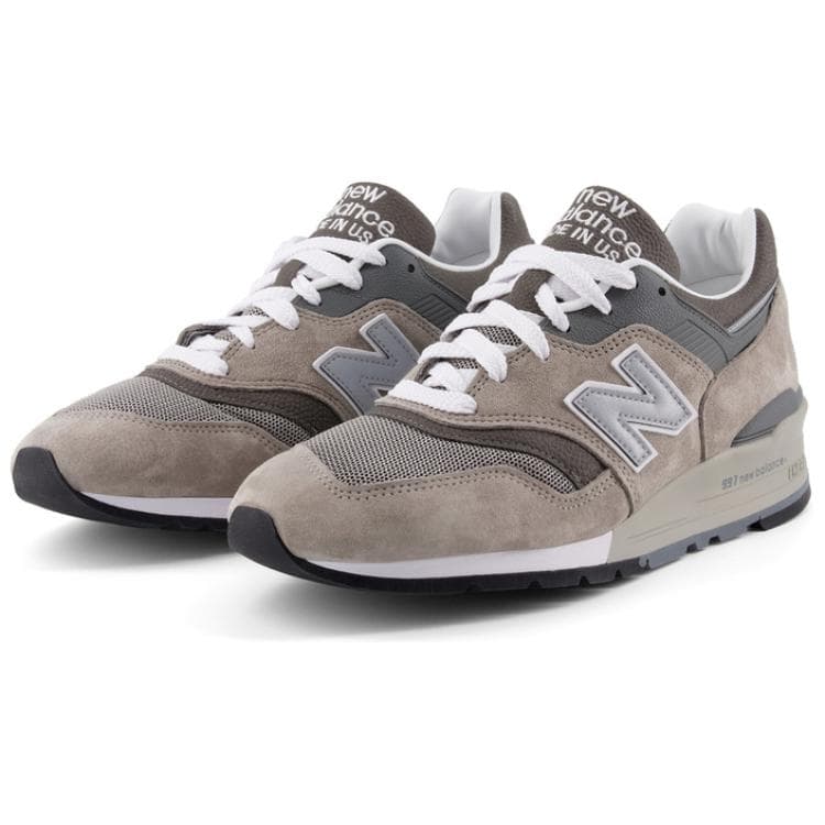 Кроссовки New Balance Сделано в США Устойчивый к истиранию Низкий верх Повседневная обувь Унисекс Коричневый - изображение 2