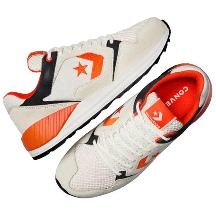 Кроссовки Converse WAVE TRAINER OX Удобный Износостойкий Лоу-топы Повседневный Унисекс Белый оранжевый - изображение 4