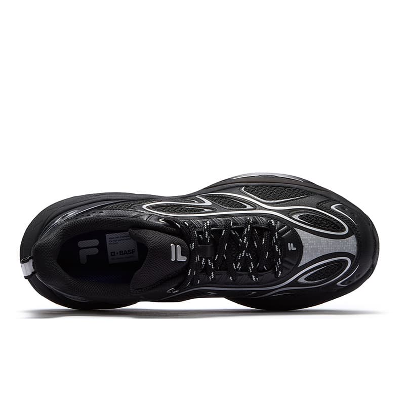 Кроссовки FILA FUSION BUZZARD II Meteorite Shoes 2 Дышащий Low Топ Повседневная обувь Мужской Черно-серебро - изображение 3