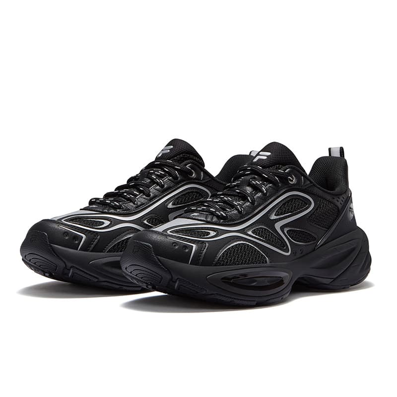 Кроссовки FILA FUSION BUZZARD II Meteorite Shoes 2 Дышащий Low Топ Повседневная обувь Мужской Черно-серебро - изображение 2