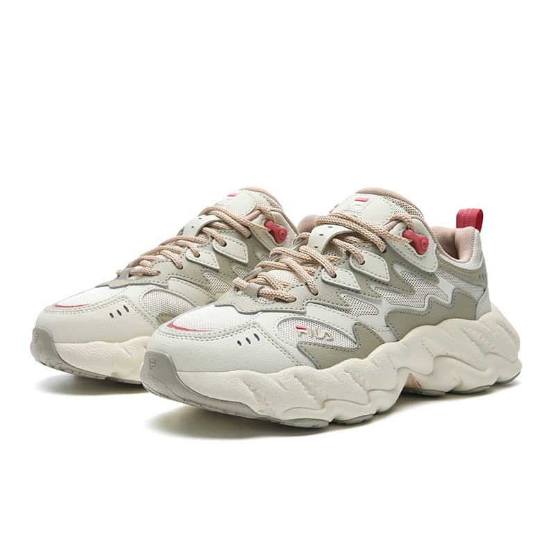 Кроссовки FILA FERN 2 Противоскользящая Отскок Низкий Топ Повседневная Обувь Женская Белый Коричневый - изображение 3