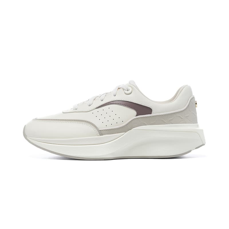Кроссовки LI NING 1990 Oтскок Противоскользящая Устойчивая к истиранию Низкий Верх Повседневная Обувь Женская Экрю - изображение 1
