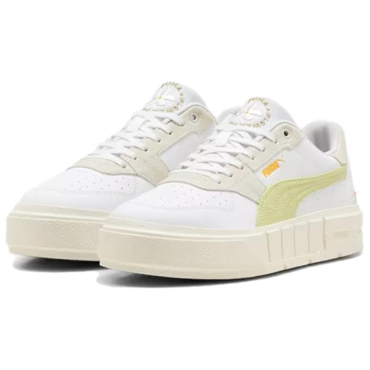 Кроссовки PUMA CALI COURT Модный тренд Низкий Топ Повседневная Обувь Женская Белый Зеленый - изображение 3
