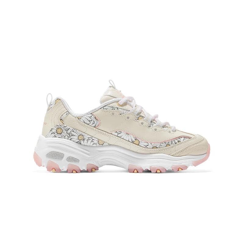 Кроссовки Skechers D'Lites Износостойкие Низкие повседневные кроссовки Женские Бежевый Белый Розовый - изображение 2