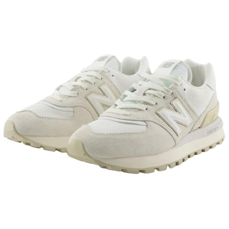 Кроссовки New Balance 574 Legacy Ткань Устойчивая к истиранию Низкий Верх Повседневная Обувь Унисекс Серый Белый - изображение 2
