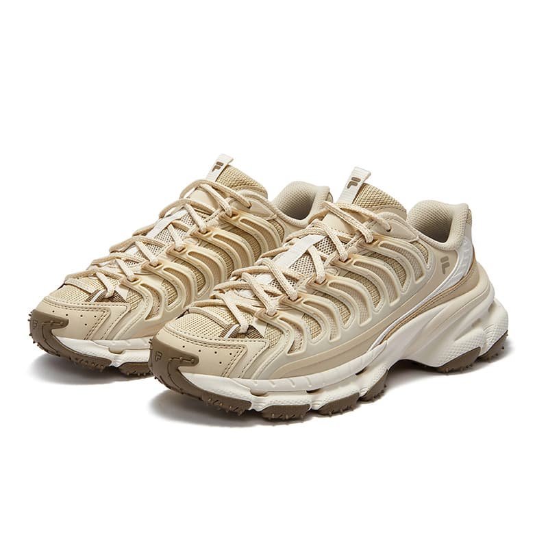 Кроссовки FILA FUSION BRACKET Starship Shoes Low Топ Повседневная обувь Женские Коричнево-желтый - изображение 5