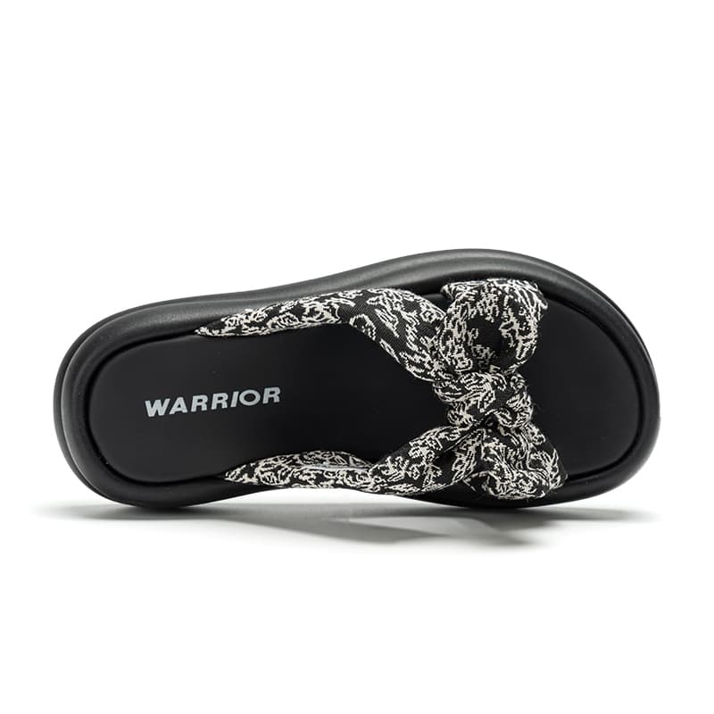 Сандалии Warrior Шлепанцы Женские Черный Бежевый - изображение 3