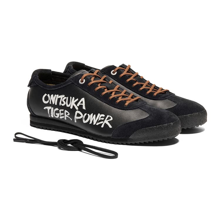 Кроссовки Onitsuka Tiger MEXICO 66 Устойчивая к истиранию Низкая Повседневная Обувь Унисекс Черная - изображение 4