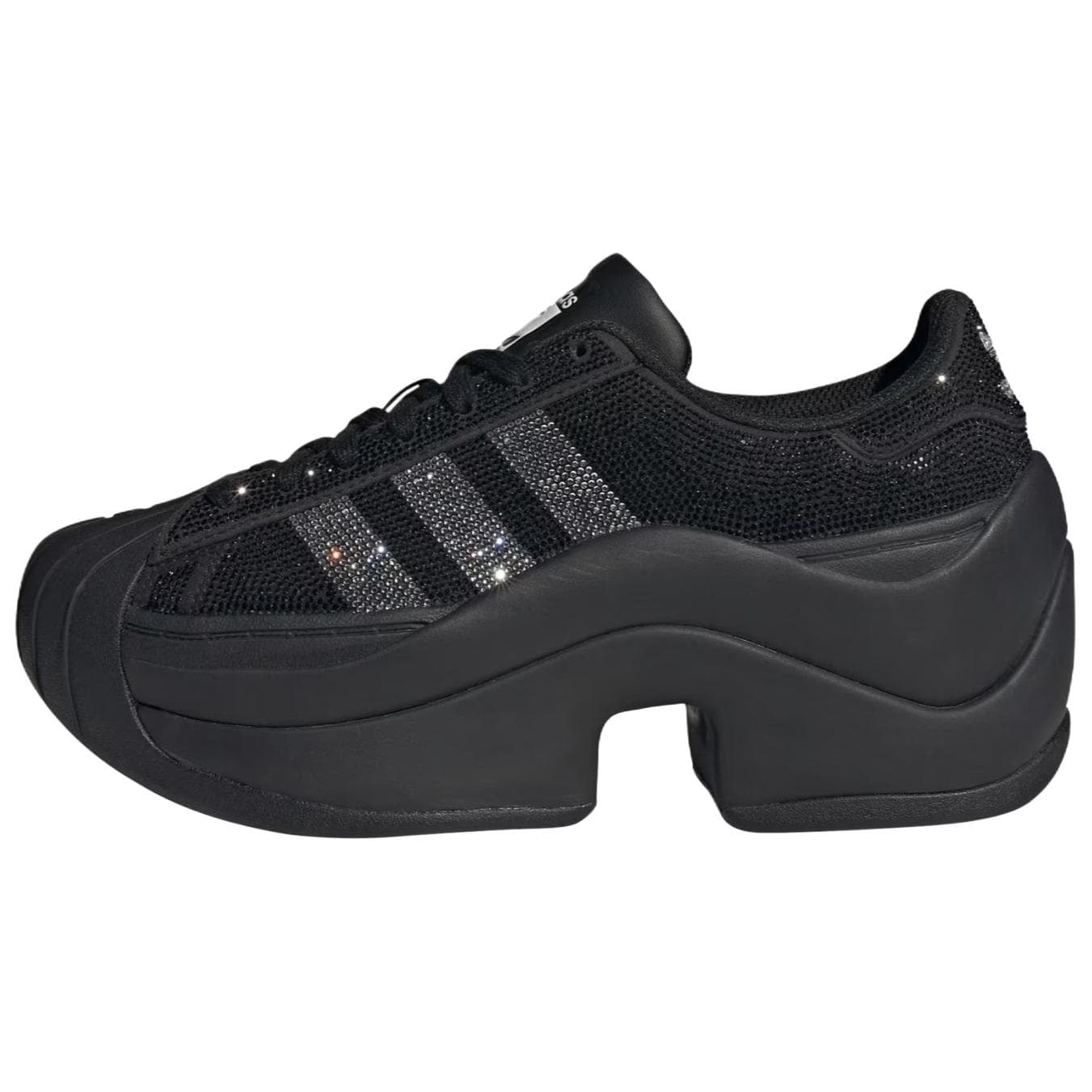 Кроссовки Adidas Originals Superstar Bold Текстиль Резина Low Топ Повседневная Обувь Женская Черная - изображение 1