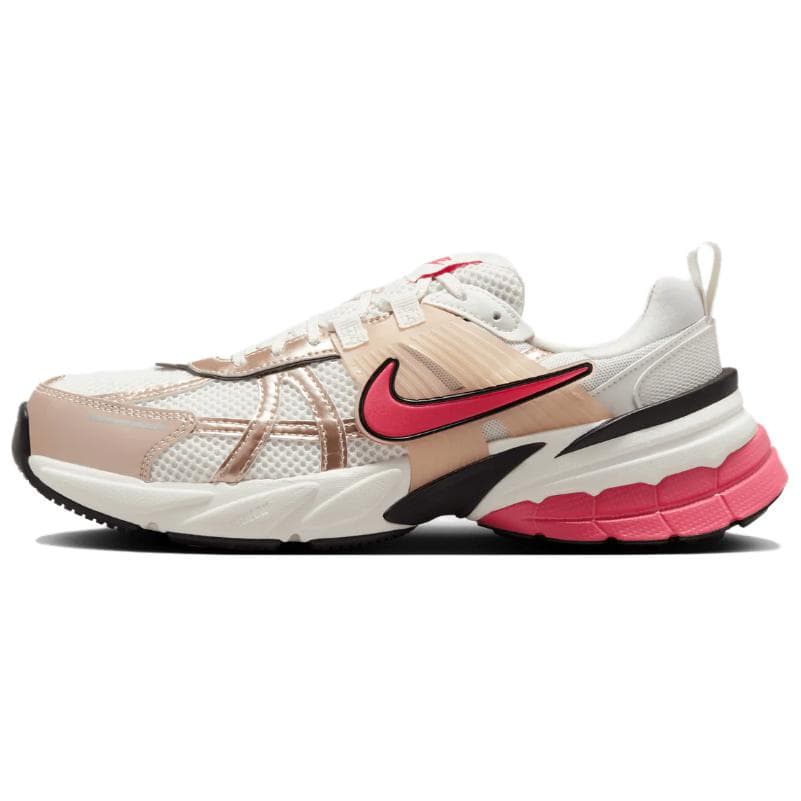 Кроссовки Nike V2K Run противоскользящая устойчивая к истиранию низкий верх повседневная обувь для женщин белый розовый желтый - изображение 1